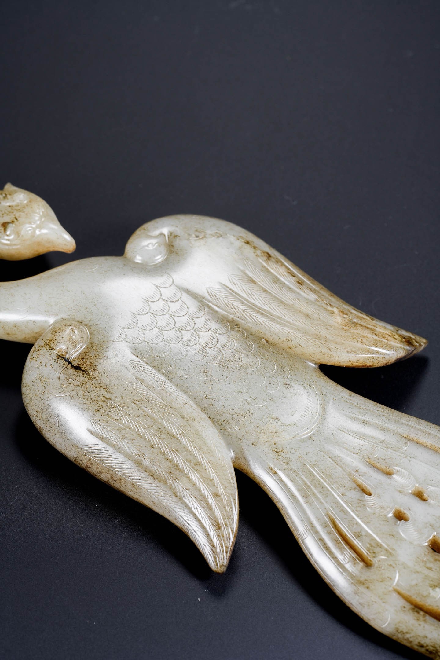 White?Jade Large Phoenix Ornament - 7