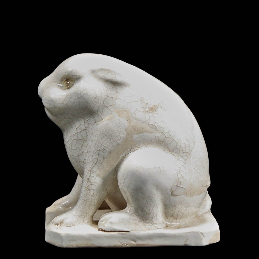 White?Glazed Porcelain Seated Rabbit - 3
