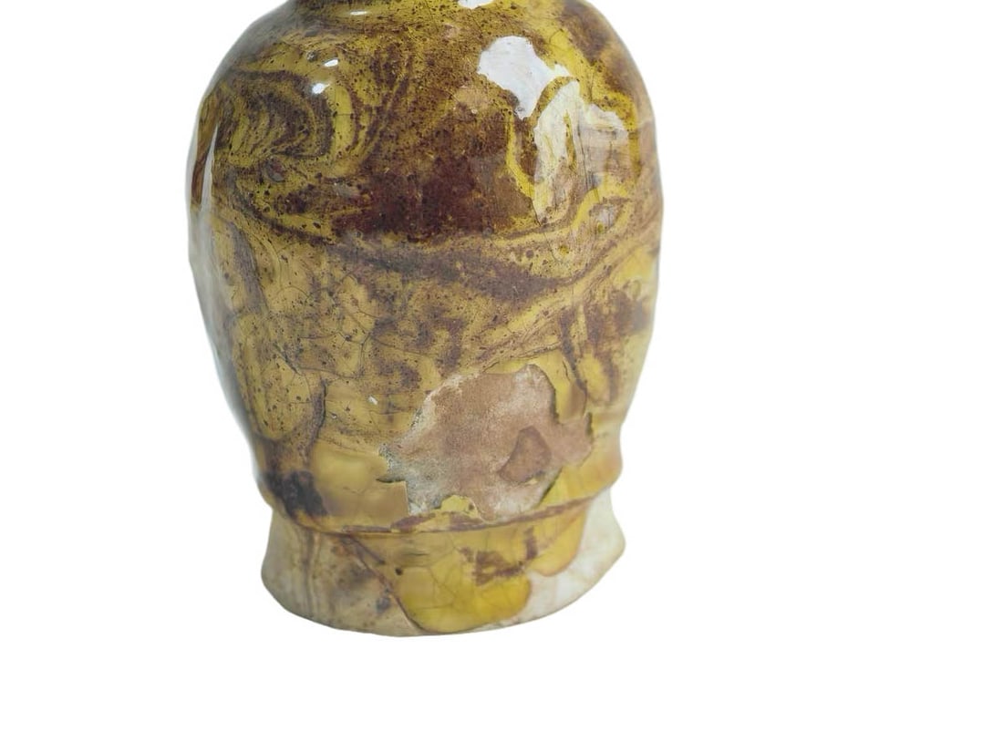 Twisted Clay Melon-Ribbed Long-Neck Vase - 3