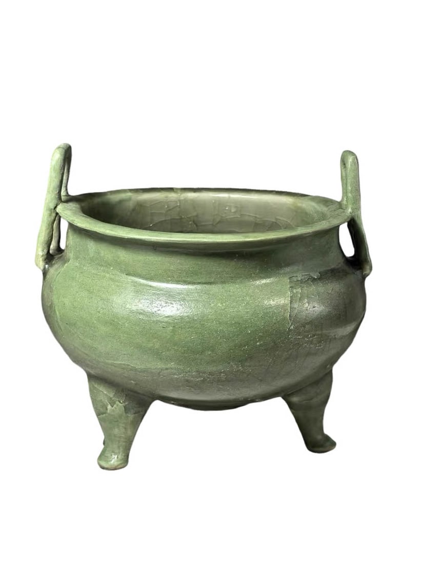 Longquan Kiln Celadon Two-Eared Tripod Censer (1 of 6)