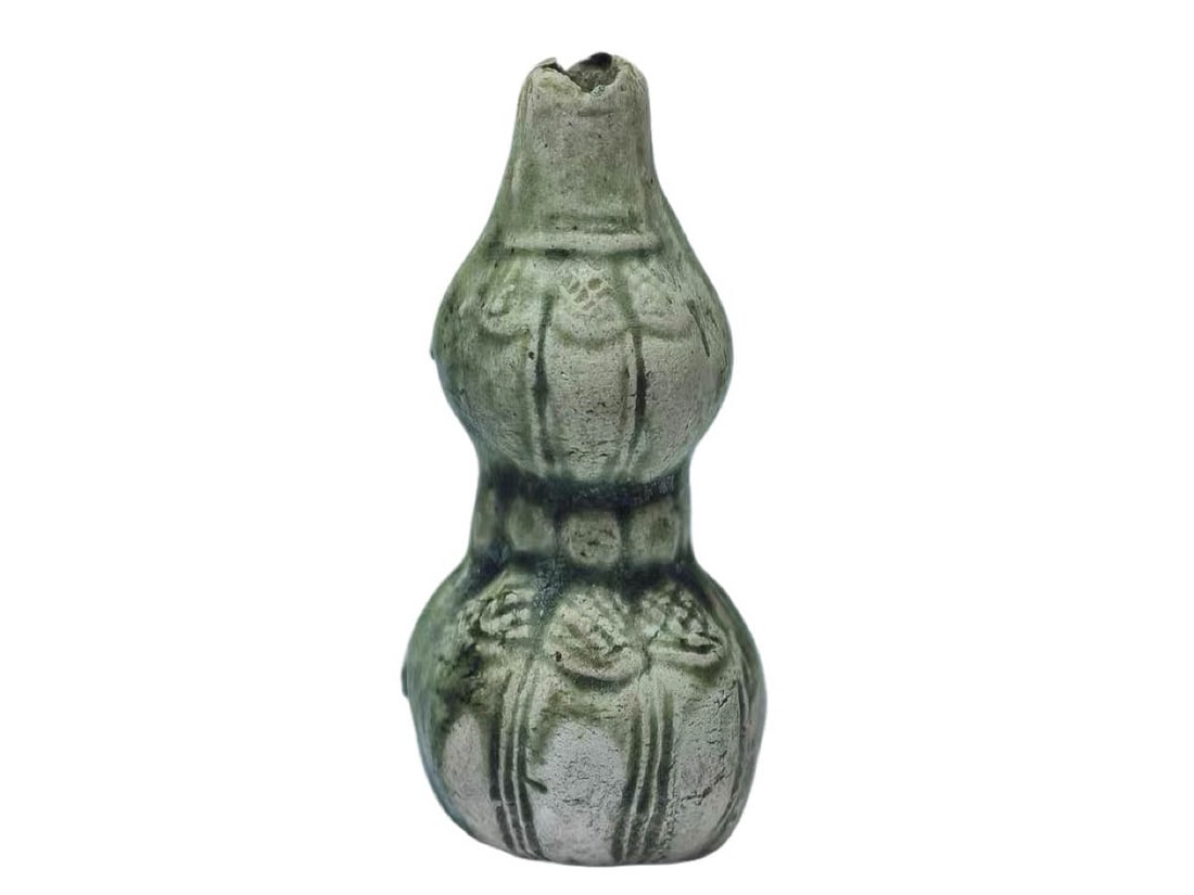 Dangyangyu Kiln Green Glaze Molded Gourd Mini Vase (1 of 6)