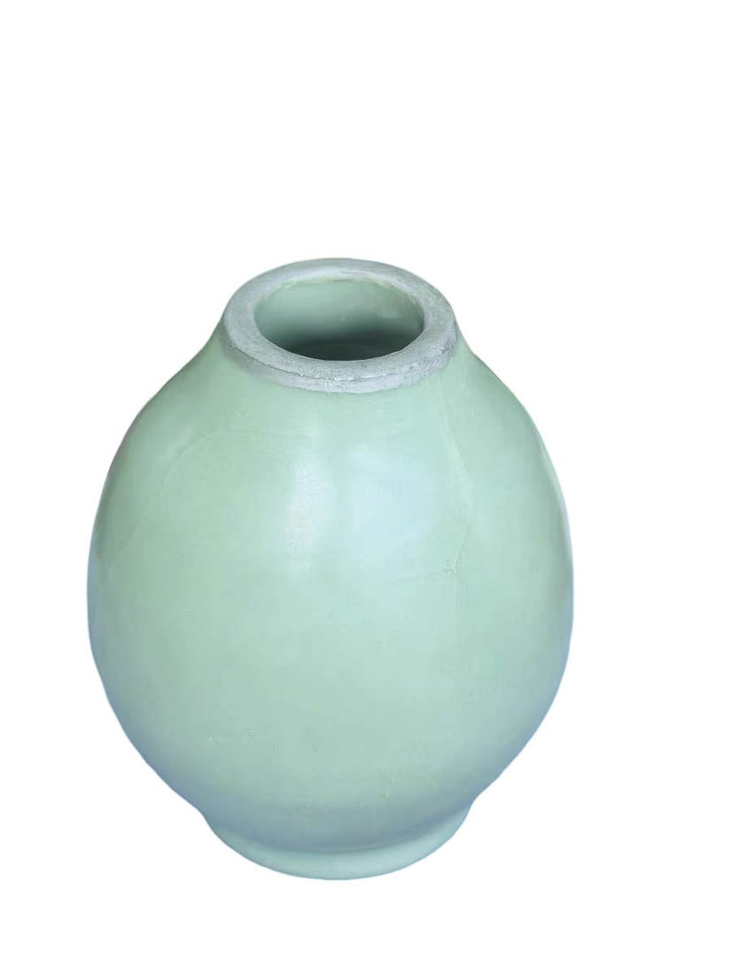 Small Globular Vase with Pinkish Celadon Glaze, Longquan Kiln, Yuan-Ming Period (1 of 3)