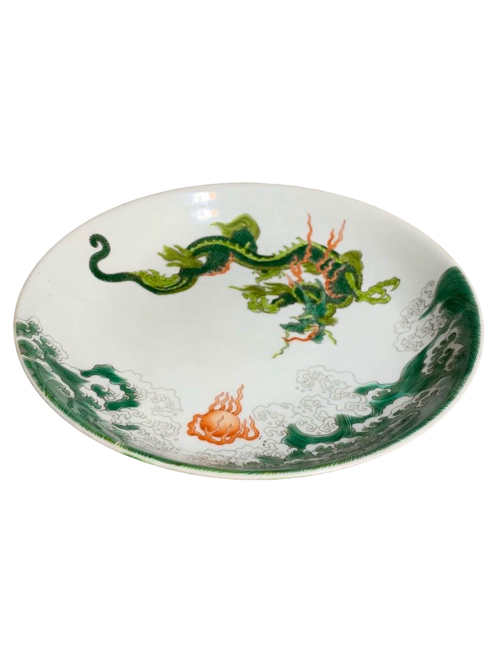 Wucai Dragon?Pattern Dish, Yongzheng Mark - 2