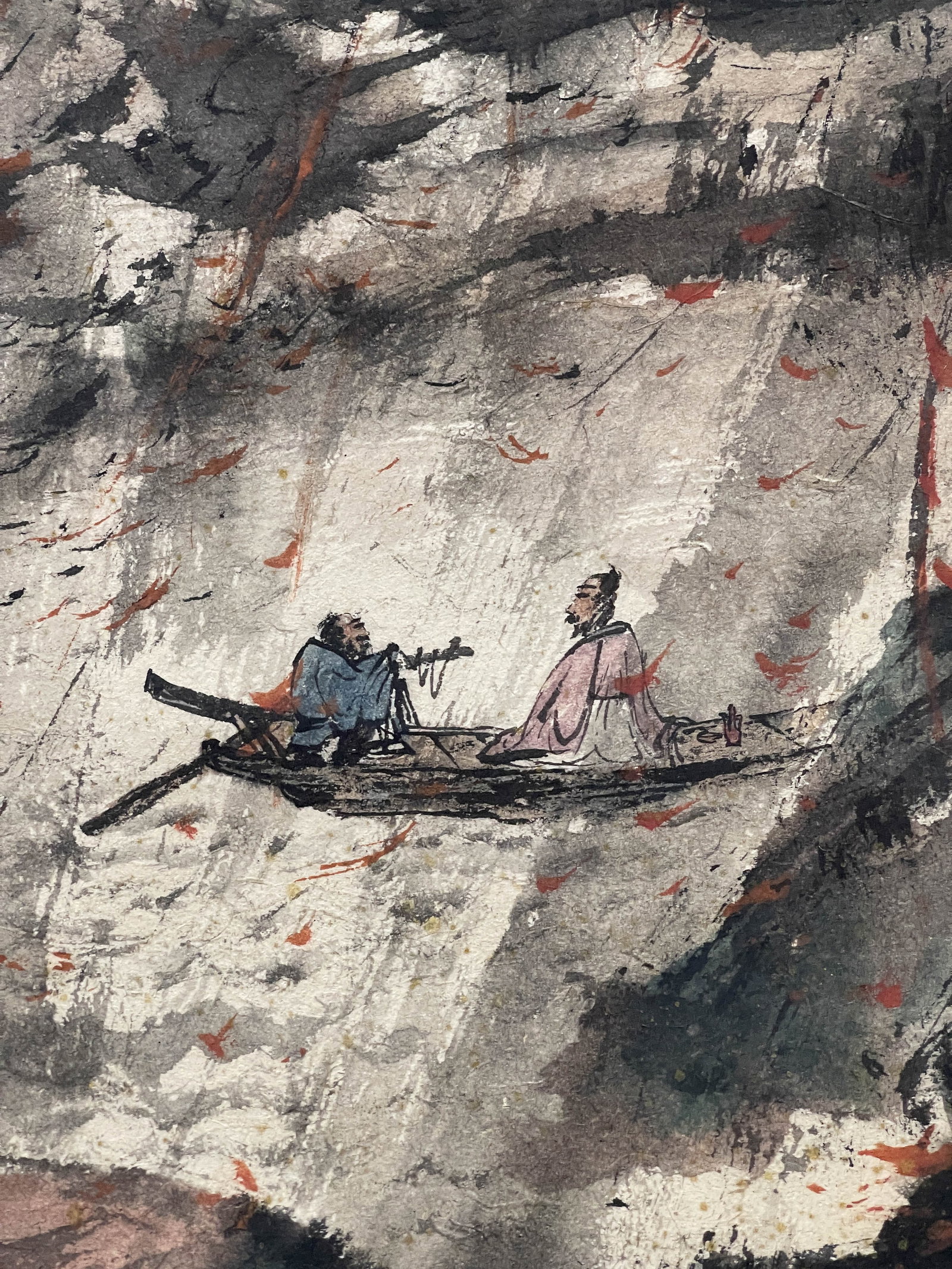 Fu Baoshi, Boating, hanging scroll on paper - 7
