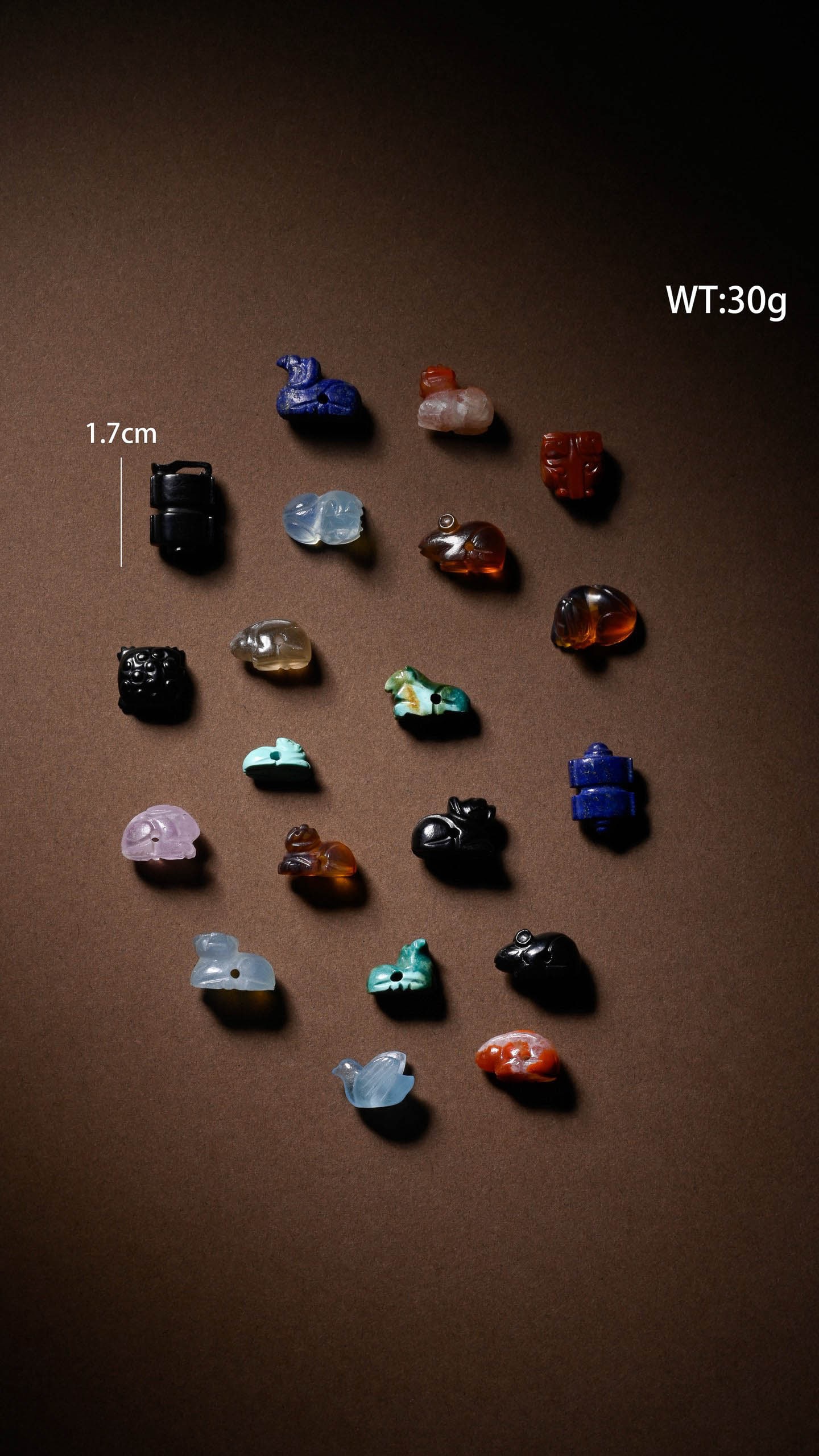 A Group of Twenty?Piece Multi?Gem Zoomorphic Pendants (1 of 13)