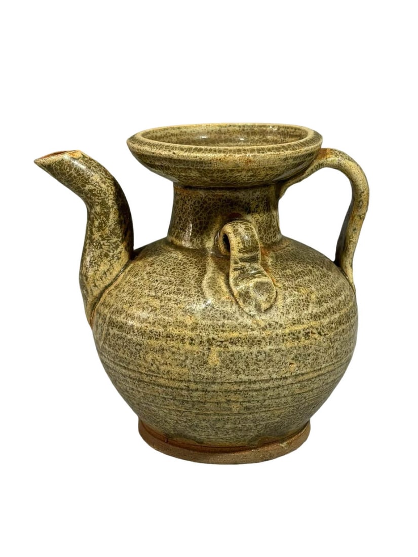 Celadon Dish?Mouthed Ewer with Two Loops - 2