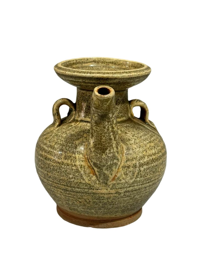 Celadon Dish?Mouthed Ewer with Two Loops - 7