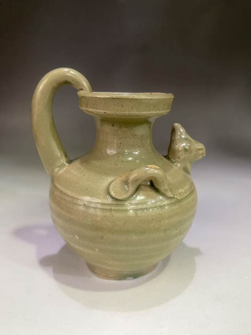 Celadon Chicken?Head Ewer - 2