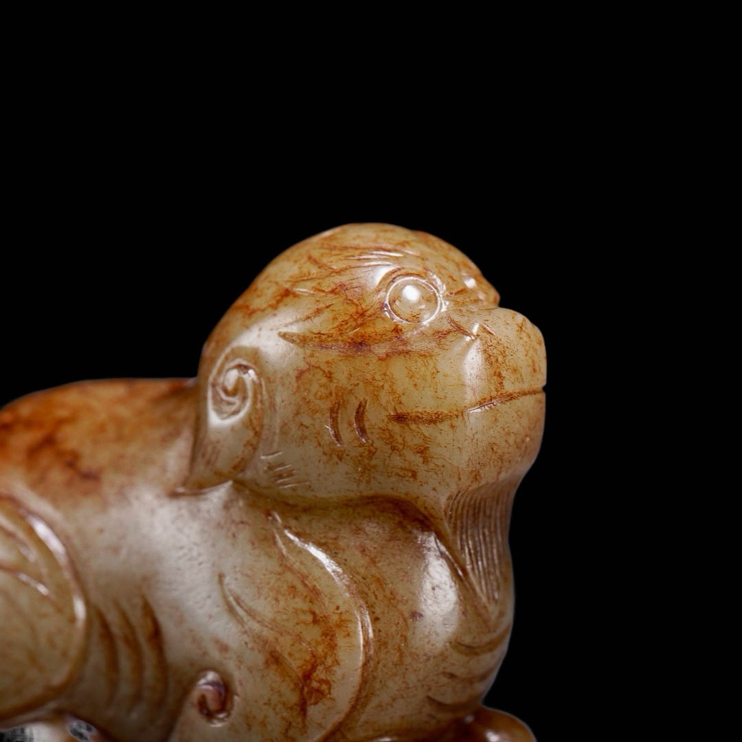 Hetian Jade Mythical?Beast Handpiece - 7