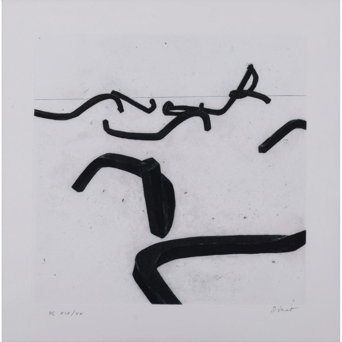 Bernar Venet (born 1941): Bernar Venet (born 1941) Random combination of undetermined lines 1993 Print Screenprint and aquatint in black on wove paper, all margins (F) : 50.5 x 49.7 cm Signed and justified "HC XIX/XX"