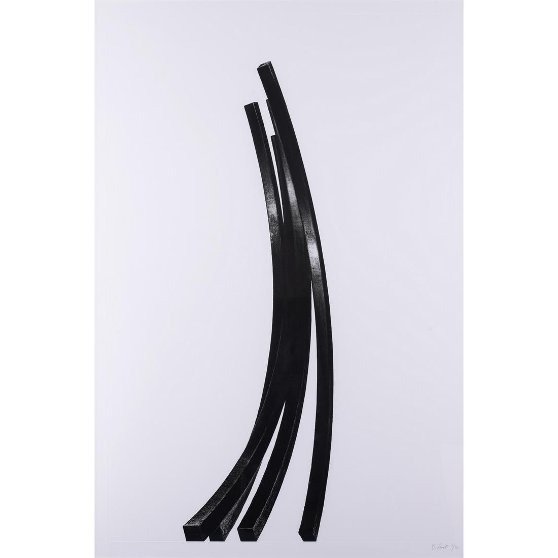 Bernar Venet (born 1941): Bernar Venet (born 1941) Quatre Arcs 2017 Print Etching and aquatint in black on wove paper, all signed and numbered 3/30 (F) : 204 x 134 cm, (C) : 208 x 138.5 cm