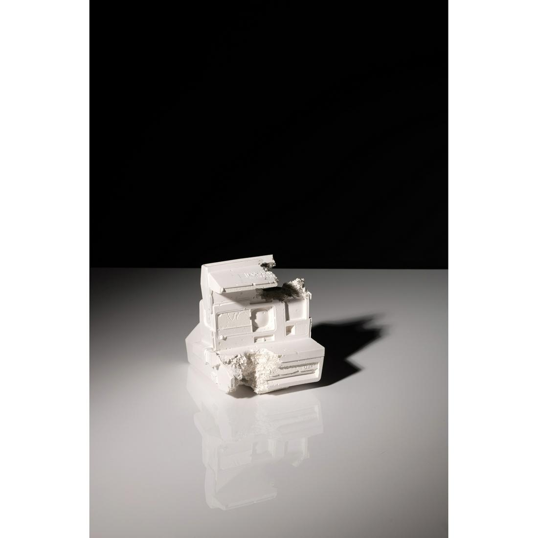 Daniel Arsham (born 1980): Daniel Arsham (born 1980) Polaroid, Future Relic FR 06 2016 Sculpture Polaroid in plaster and molded broken glass, accompanied by a pair of gloves in its paper cover and in its original box n. 083/400