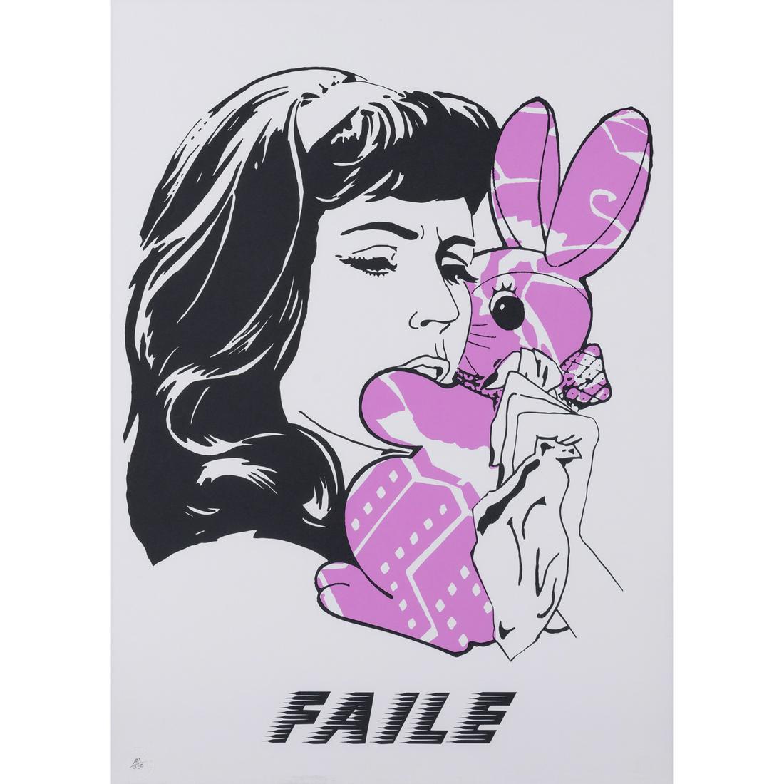 Patrick McNeil & Patrick Miller, FAILE (born in 1975: Patrick McNeil & Patrick Miller, FAILE (born in 1975 and 1976) Bunny Gril 2003 Print Screen print in colors on wove paper, all margins (F) : 70 x 50 cm Signed, dated "2003", and numbered 489/750 Edito