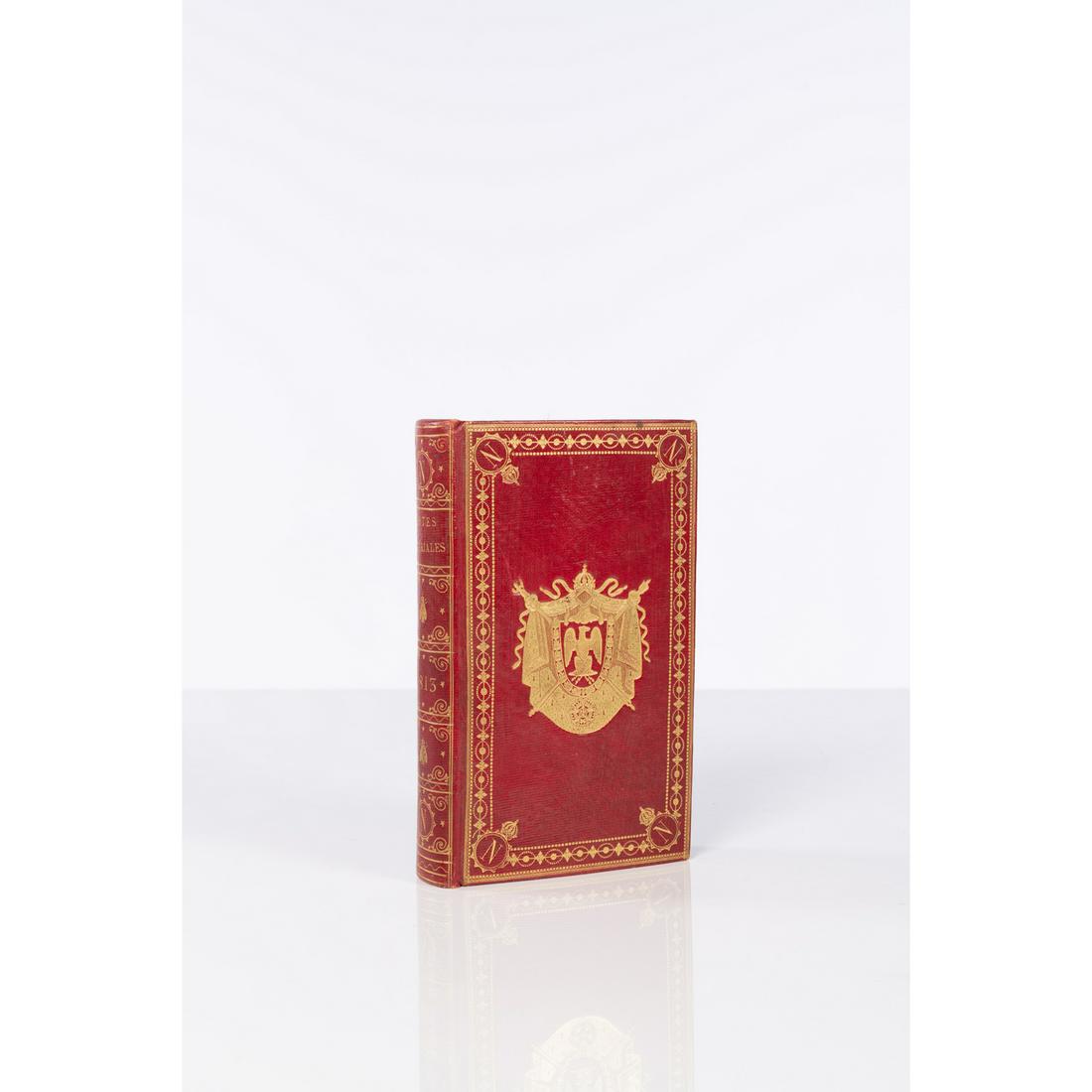 ETAT GENERAL DES ROUTES DE POSTES DE L'EMPIRE FRANÇ: ETAT GENERAL DES ROUTES DE POSTES DE L'EMPIRE FRANÇAIS, pour 1813 Imprimerie impériale, 1813. Red morocco leather, gilt Coat of arm of Napoleon, Emperor of the french 7,9 x 5,2 in