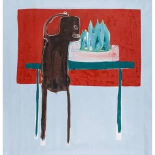 Amadou Sanogo (born 1977, Mali) Untitled: Amadou Sanogo (born 1977, Mali) Untitled Acrylic on fabric 152 x 149 cm