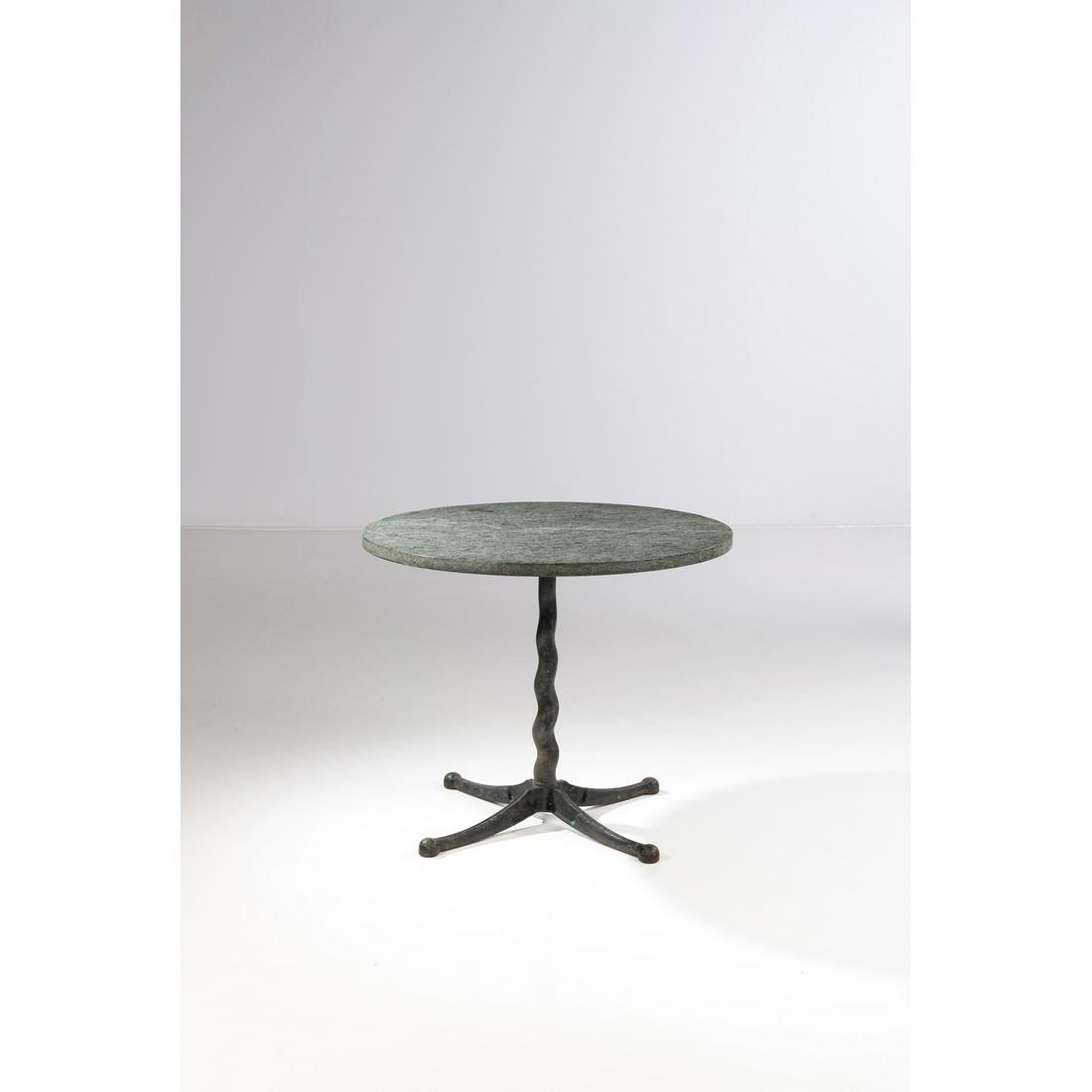 Josef Frank (1885-1967) attributed to Table: Josef Frank (1885-1967) attributed to Table Cast iron and marble Creation date: circa 1930 H 74,5×Ø 90 cm Bibliography: Du Rietz, Anita, Skonhet till vardags: 'Estrid Ericson och Svenskt Ten