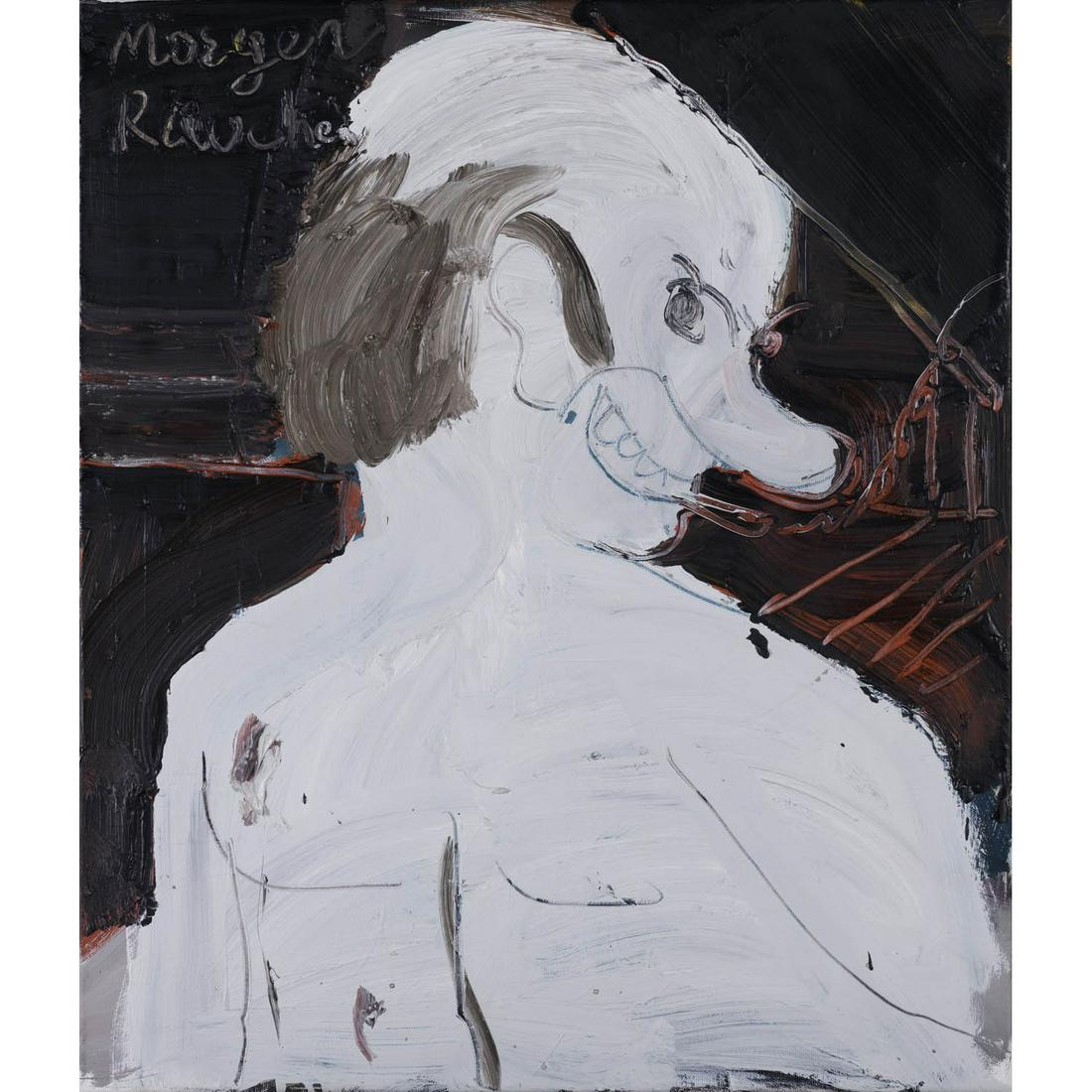 Armen Eloyan (born 1966) Morgen Raucher #091, 2006: Armen Eloyan (born 1966)Morgen Raucher #091, 2006Oil on canvasTitled on the top left and signed, dated on the reverse60 x 50 cmProvenance:- Galerie Bob van Orsouw, Zurich- Purchased from the latter by