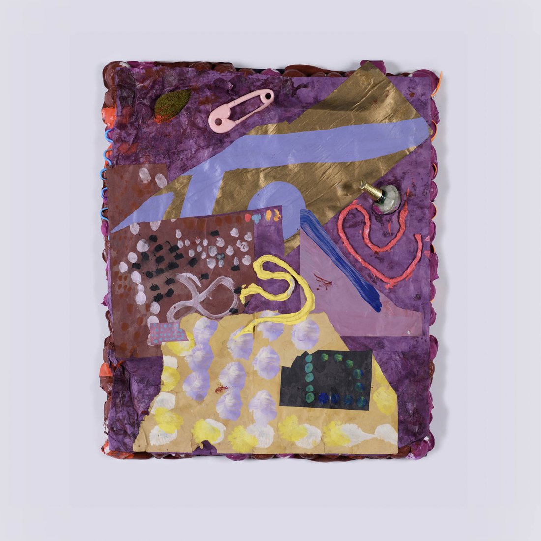 Brian Belott (born 1973) Grobemixtur, 2015: Brian Belott (born 1973)Grobemixtur, 2015Mixed media and collage on expanded foam laminated on paper 63 x 53 x 6,5 cmProvenance:- Moran Moran Gallery, Los Angeles- Purchased from the latter by the cur