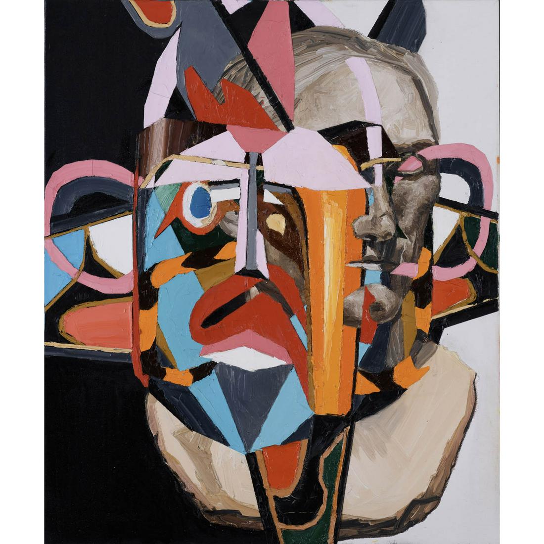 Francesca DiMattio (born 1981) Head and Mask 12, 2009: Francesca DiMattio (born 1981)Head and Mask 12, 2009Oil on canvasSigned, dated and titled on the reverse61 x 50,5 cmProvenance:- Salon 94, New-York- Purchased from the latter by the current owner- Pri