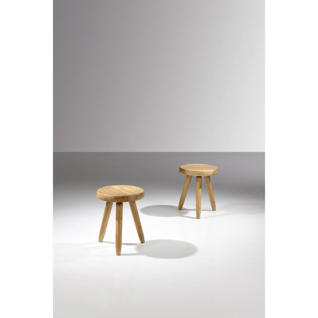 Charlotte Perriand (1903-1999) Pair of stools, ‘ (1 of 2)