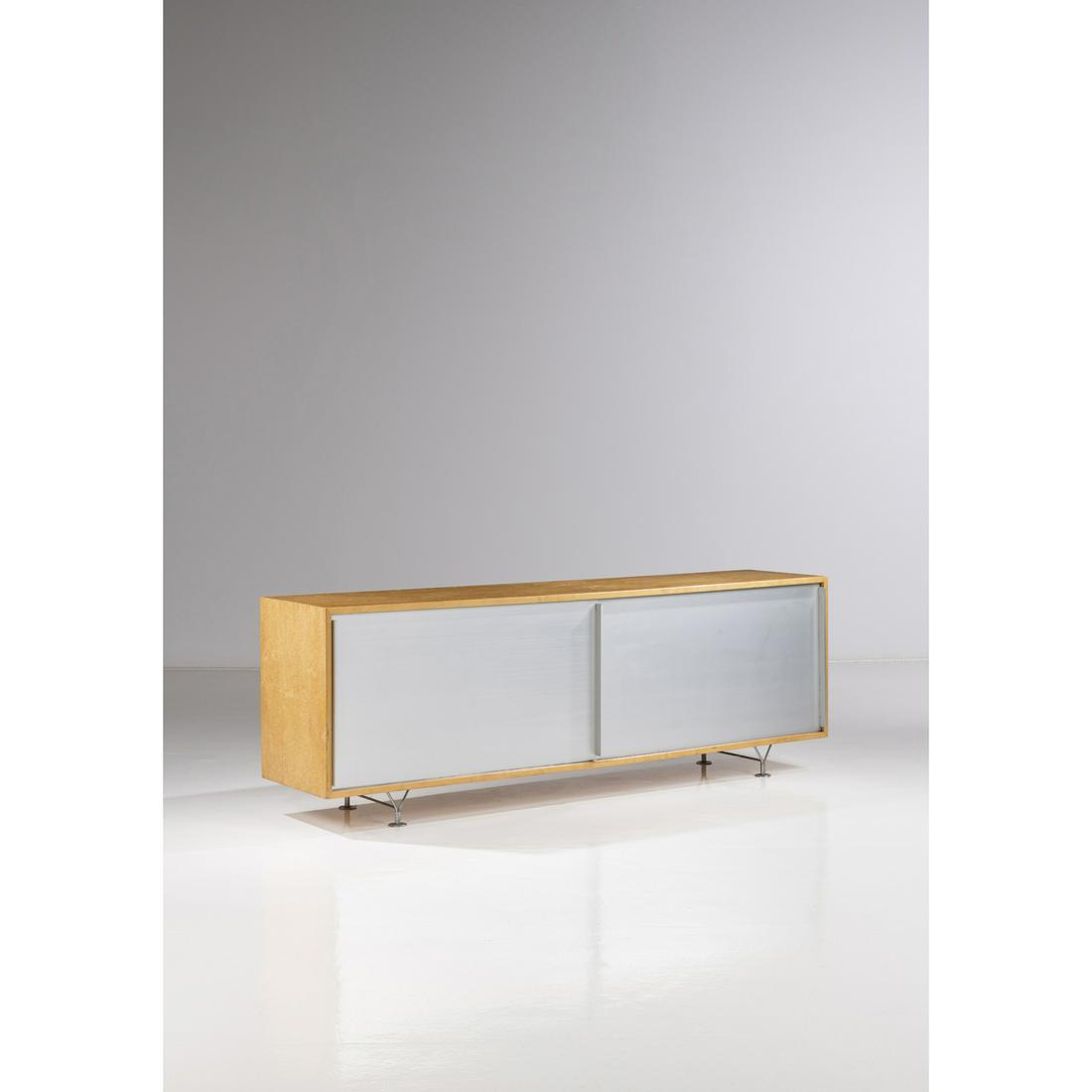 Bruno Mathsson (1907-1988) Sideboard: Bruno Mathsson (1907-1988)SideboardWood and metalEdited by Mathsson International ABManufacturer's label 'Mathsson International AB Made in Varnamo - Sweden'Creation date: circa 1955H 72 x L 209,5 x P