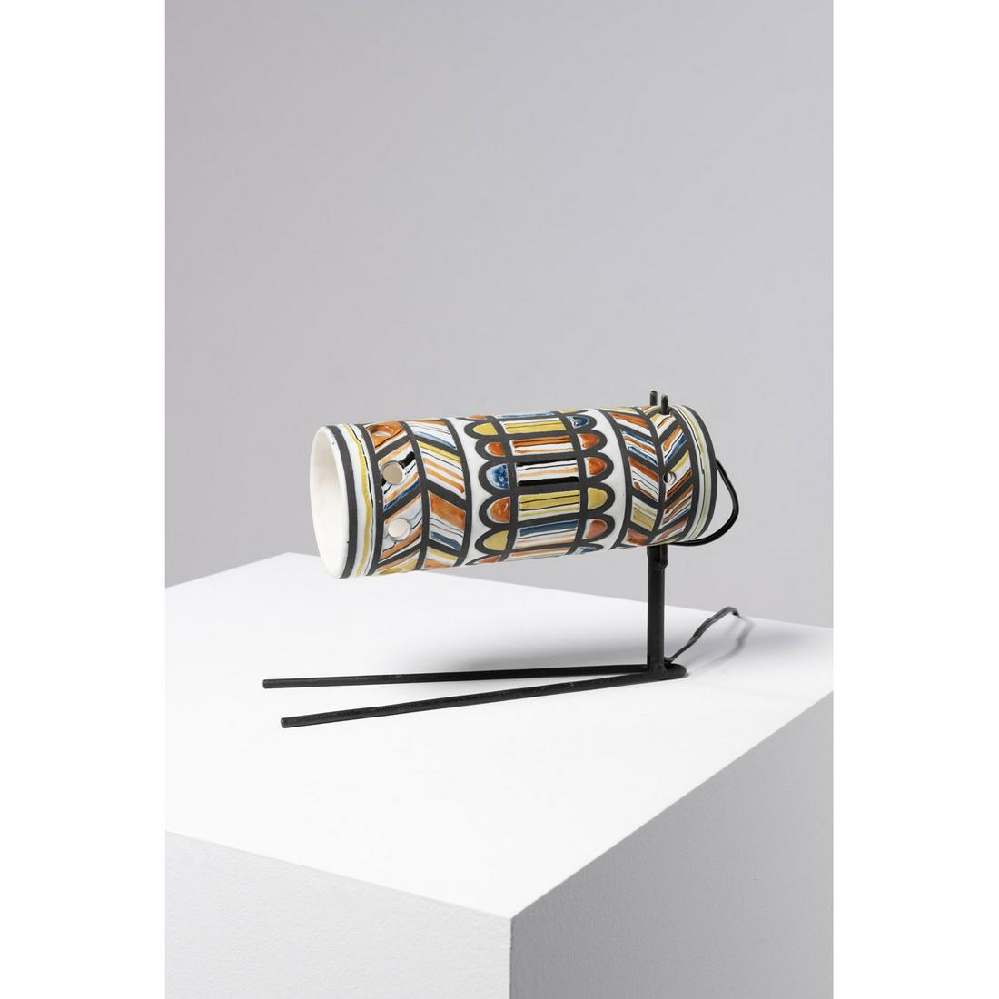 Roger Capron (1922-2006) Lamp: Roger Capron (1922-2006)LampGlazed ceramic and metalSigned 'CAPRON VALLAURIS J48'Creation date: circa 1960H 20 × L 30 × P 10 cmBibliography: Roger Capron Céramiste, Pierre Staudenmeyer,