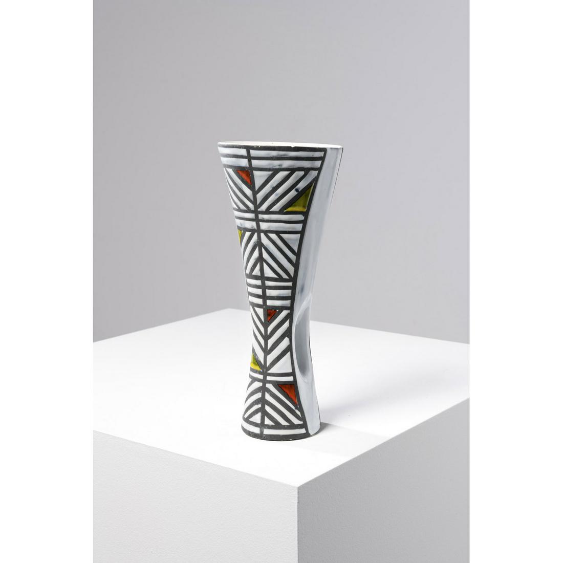 Roger Capron (1922-2006) Vase: Roger Capron (1922-2006)VaseGlazed ceramicPainted 'CAPRON signature and 'V23.Q6.62 AU8' on the reverseCreation date: circa 1960H 31 × Ø 13 cm