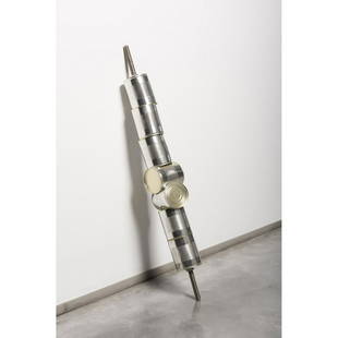 Matias Faldbakken (born in 1973) Can Rod 2, 2013: Matias Faldbakken (born in 1973)Can Rod 2, 2013Tin cans screwed onto a threaded rod 102 x 13 x 13 cmProvenance:- Centre d'Art Contemporain Wiel's gala dinner auction, Brussels, 2013- Private collectio