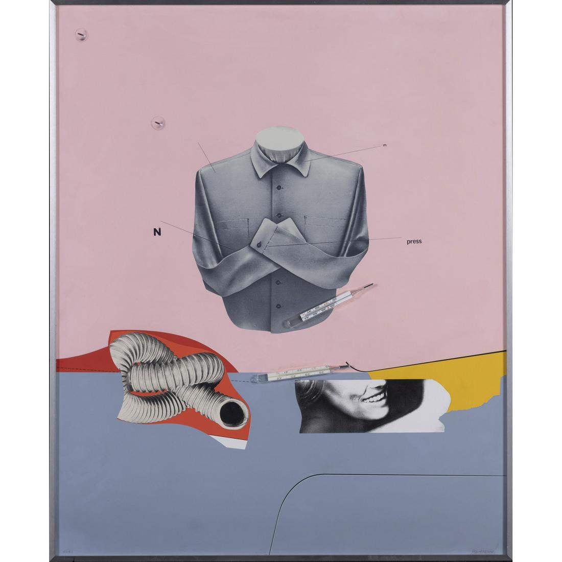 Peter Klasen (born 1935) Untitled - circa 2000: Peter Klasen (born 1935)Untitled - circa 2000Silkscreen on paper mounted on aluminum panel and two attached thermometers Signed and justified 'e.a.' in pencil72 × 59 cm - framed