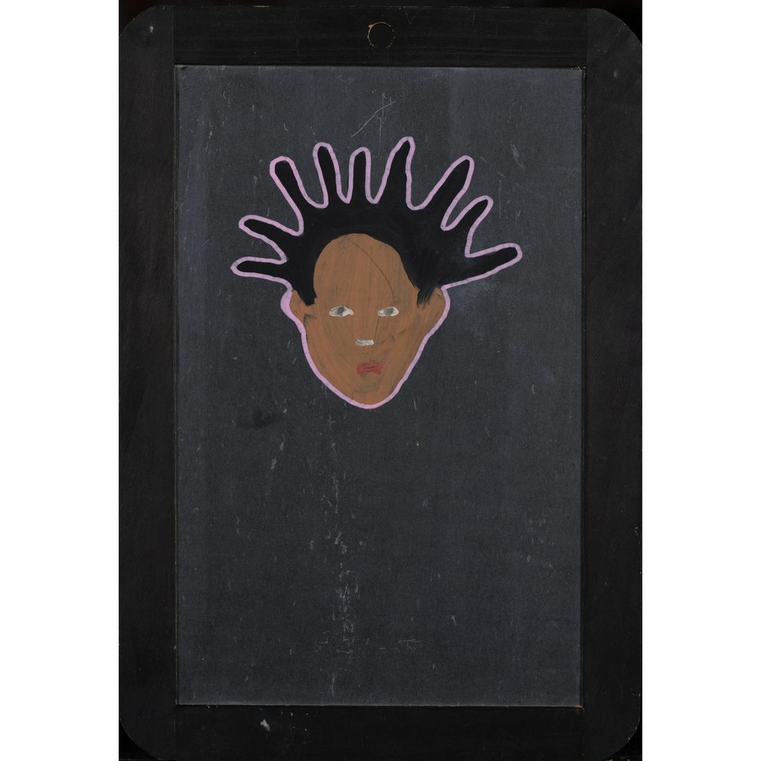 Fabien Verschaere (born 1975) Untitled, 2005: Fabien Verschaere (born 1975)Untitled, 2005Acrylic and felt-tip pen on a writing slate and painted frameInitialed and dated on the reverse26 x 18 cmProvenance: - Purchased from the artist by the curre