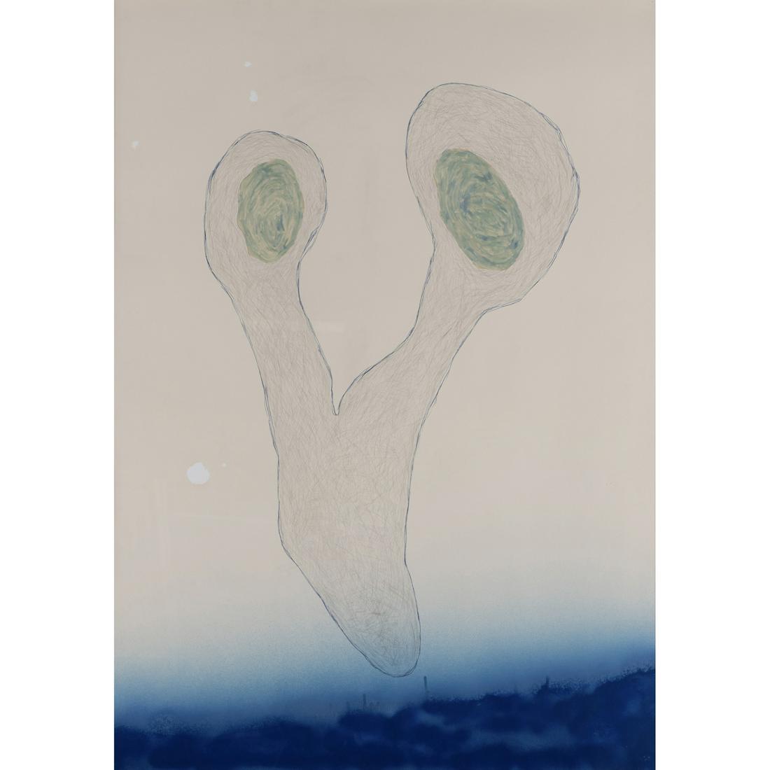 Moshekwa Langa (born 1975) Untitled, 1999: Moshekwa Langa (born 1975)Untitled, 1999Mixed media on paperSigned and dated on the reverse139 x 98 cmProvenance: Taché-Lévy Gallery, Brussels- Purchased from the latter by the current owner