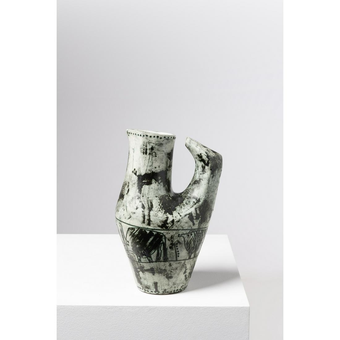 Jacques Blin (1920-1995) Zoomorphic pitcher: Jacques Blin (1920-1995)Zoomorphic pitcherGlazed ceramicSigned 'J. Blin' on the reverseModel created circa 1960H 33 × L 22 × P 18 cm