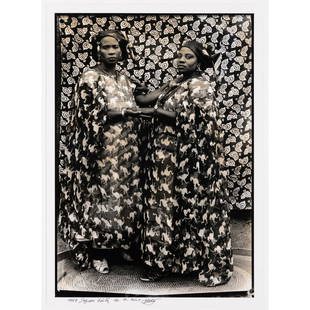 Seydou Keïta (1921-2001, Mali) Untitled (Maliennes: Seydou Keïta (1921-2001, Mali)Untitled (Maliennes en boubou), circa 1956-59Silver print, 2001Signed and dated "1958, Seydou Keïta 12.10.2001" in the lower margin60 × 43 cmProvenancePriv