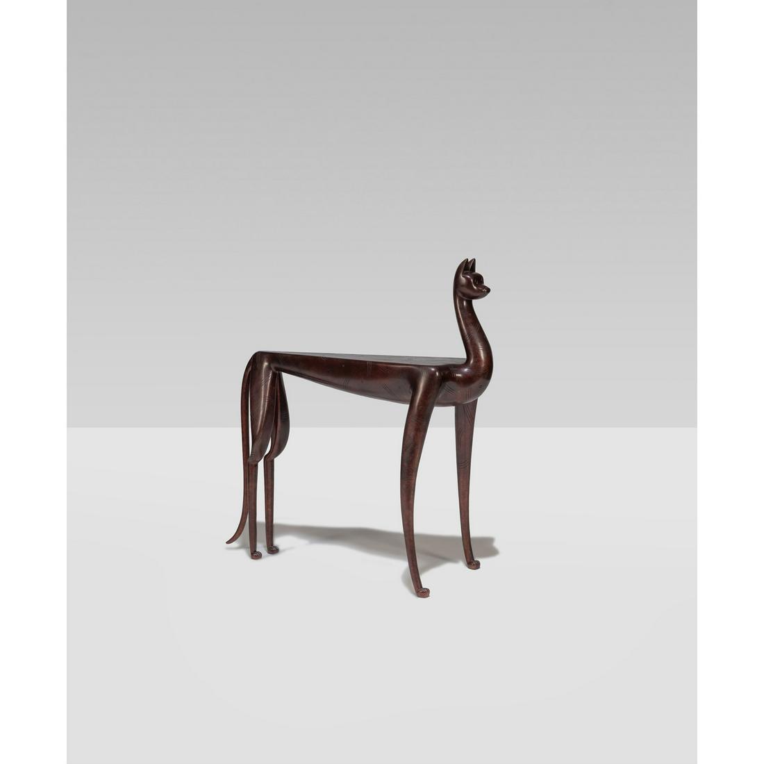 Judy McKie (born 1944) Lynx - EA2: Judy McKie (born 1944)Lynx - EA2ConsoleBronzeLimited edition of 12 including two artistâ€™s proofsArtistâ€™s stamp and numberedModel created in 1999H 106,5 Ã— L 45,5 Ã— P 101,5Tabletop