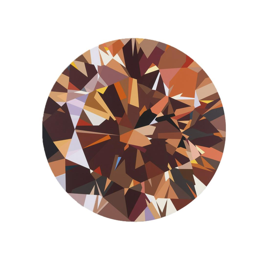 Mathieu Mercier (born 1970) Untitled, (Diamant), 2013: Mathieu Mercier (born 1970)Untitled, (Diamant), 2013Acrylic on canvasSigned on the backUnique pieceDiameter: 138 cmProvenance: Private collection, ParisBibliography: L.Gauthier, "French connection: 88