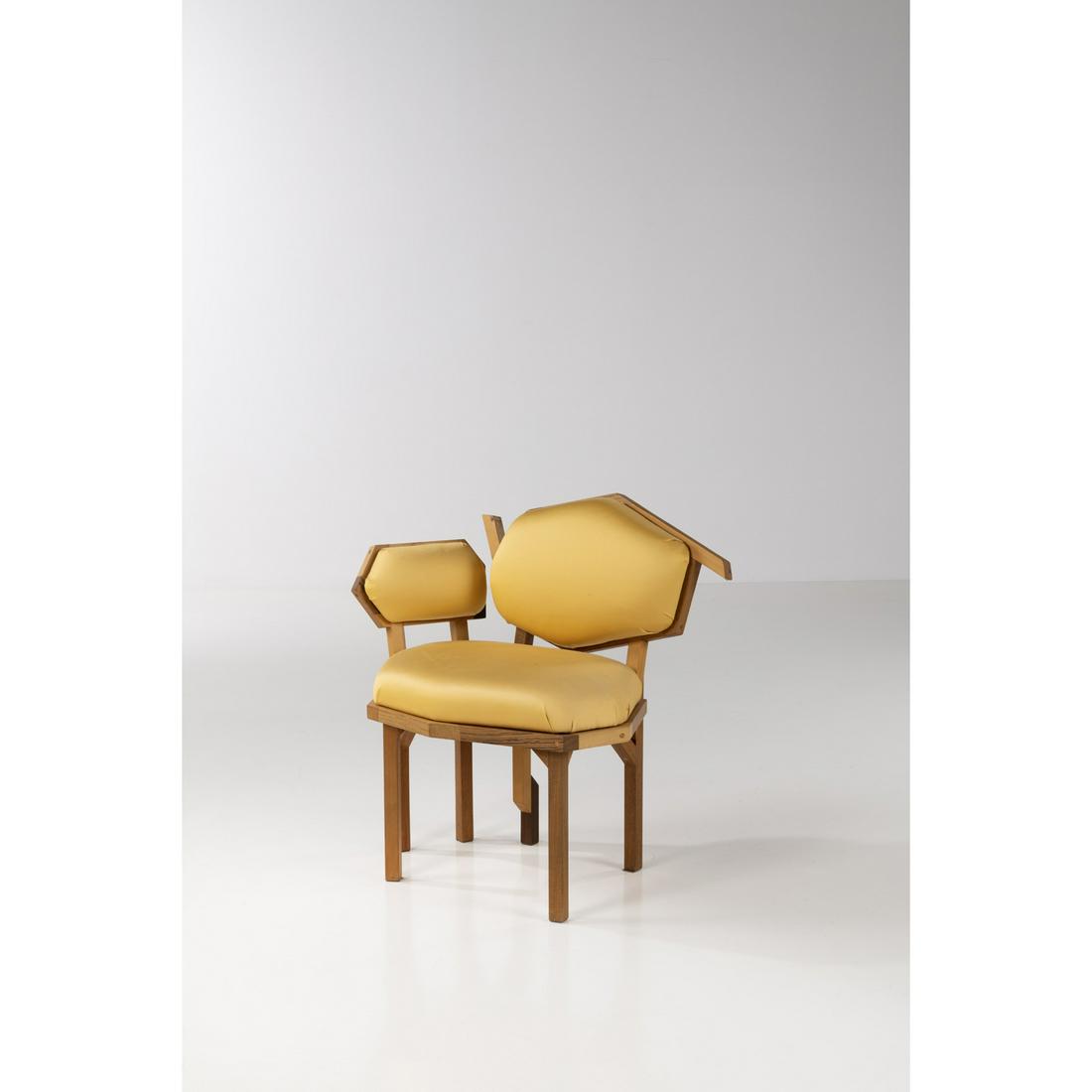 Martino Gamper (born 1971) Rita: Martino Gamper (born 1971)RitaArmchairWood and fabricEdited by Nilufar GalleryModel created circa 2012H 84 × L 85 × P 47 cmProvenance: Private collection, France