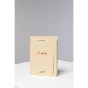 Marcel Broodthaers (1924-1976) Magic, Art and Politics: Marcel Broodthaers (1924-1976)Magic, Art and Politics - 1973Book (21 X 15 cm), 24 p.Edition of 400 unnumbered copies as published, all monogrammed by the authorPublisher Multiplicata,