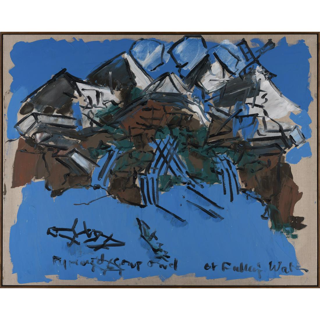 Judy Rifka (born in 1945) Pyramide coumpound, falling: Judy Rifka (born in 1945)Pyramide coumpound, falling water, 1984Oil on linen canvasTitled on the bottom centerSigned and dated on the back122 x 153 cmProvenance:- Brooke Alexandre Gallery, New York- G