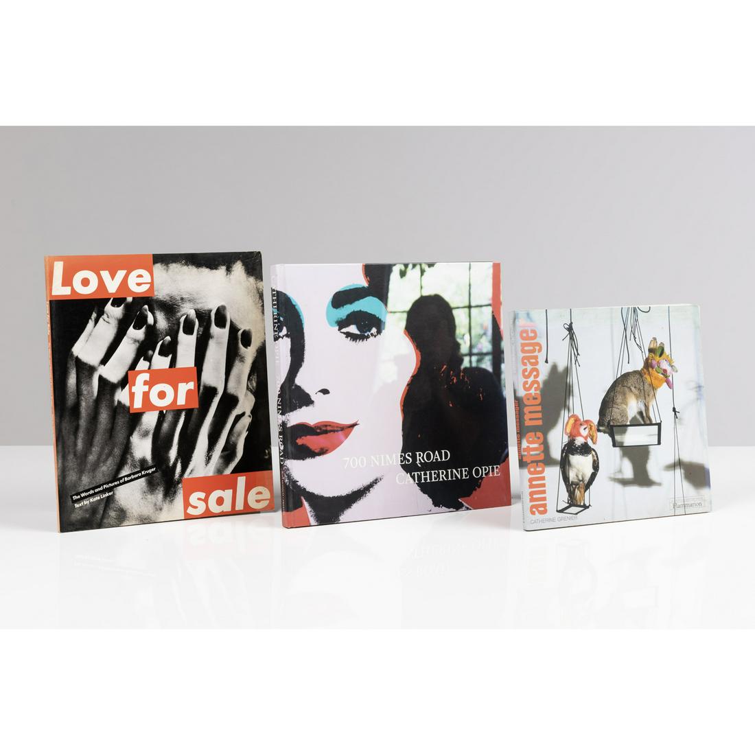 [Contemporary women artists] Set of three books: [Contemporary women artists]Set of three books- Annette Messager, C. Grenier, Flammarion, 2005- Love for sale, The Words and Pictures of Barbara Kruger, Harry N. Abrams Inc., 1990- Catherine Opie, 700
