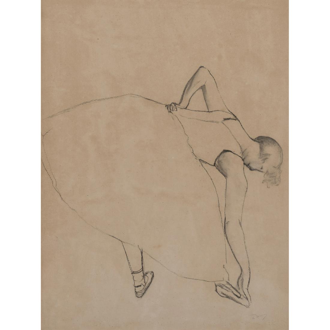 Andre Derain (1880-1954) Danseuse Pencil on paper Signed on the bottom right 58,5 x 44,5 cm: Andre Derain (1880-1954)DanseusePencil on paperSigned on the bottom right58,5 x 44,5 cmProvenance : Private collection, ParisThe buyer will be provided with an authenticity certificate by Mr. Michel K