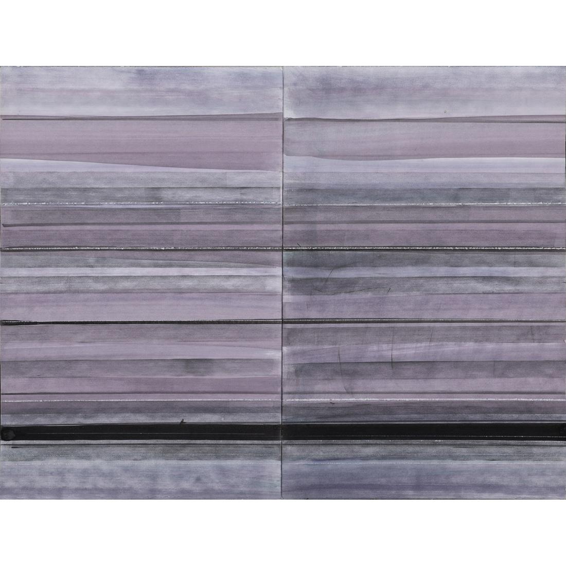 Jean Michel Meurice (born 1938) Gris-rose (diptyque), 1977 Gouache and watercolor on cardboard: Jean Michel Meurice (born 1938) Gris-rose (diptyque), 1977 Gouache and watercolor on cardboard Signed, dated and titled on the reverse 49 x 64 cm Provenance : - Artcurial, Paris sale, - Briest - Le Fu