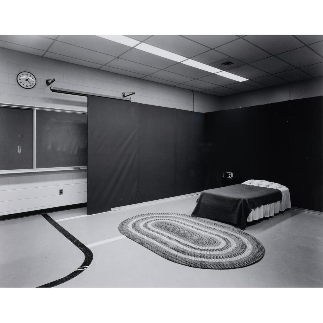 Lynne Cohen (1944-2014) Classroom in a police Academy - Toronto Canada, 1985 Gelatin silver print: Lynne Cohen (1944-2014)Classroom in a police Academy - Toronto Canada, 1985Gelatin silver printSigned and numbered on the reverse : "6/40Edition of 40 copies 40 x 50.5 cmProvenance: Private collection