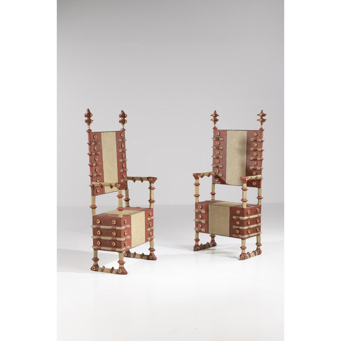 Isabelle REY (20th c.) Pair of armchairs (1 of 2)