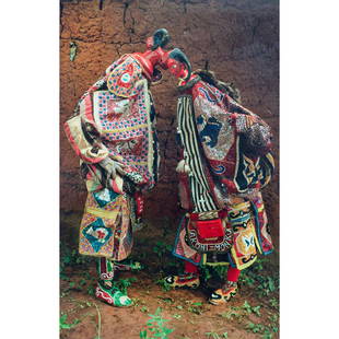 Léonce Raphaël Agbodjelou (Born 1965, Benin) Egungun series, 2013: Léonce Raphaël Agbodjelou (Born 1965, Benin)Egungun series, 2013Chromogenic print63 x 50 cmProvenance:Private collection, Lagos/New York