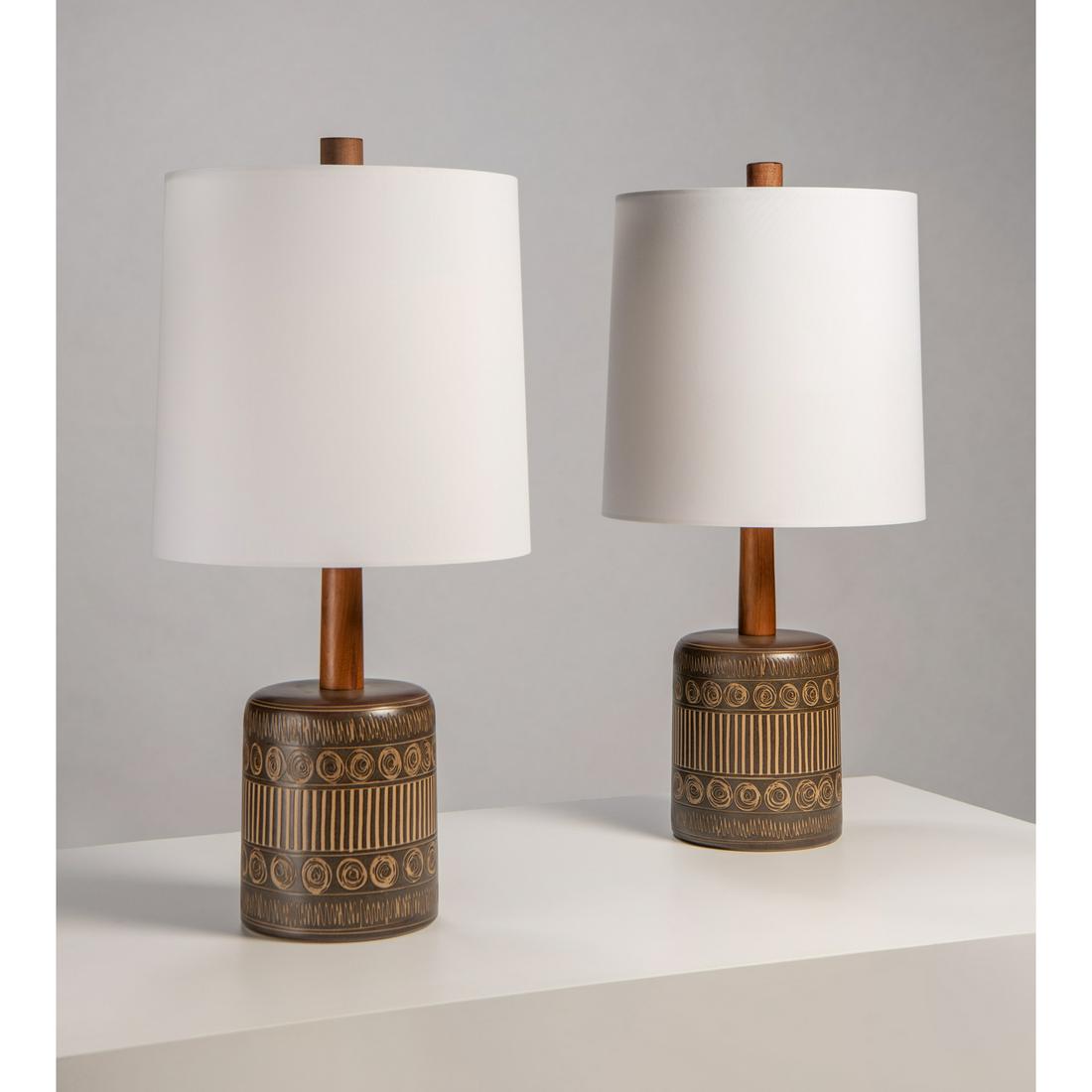 Jane & Gordon Martz (20th c.) Pair of table lamps (1 of 2)