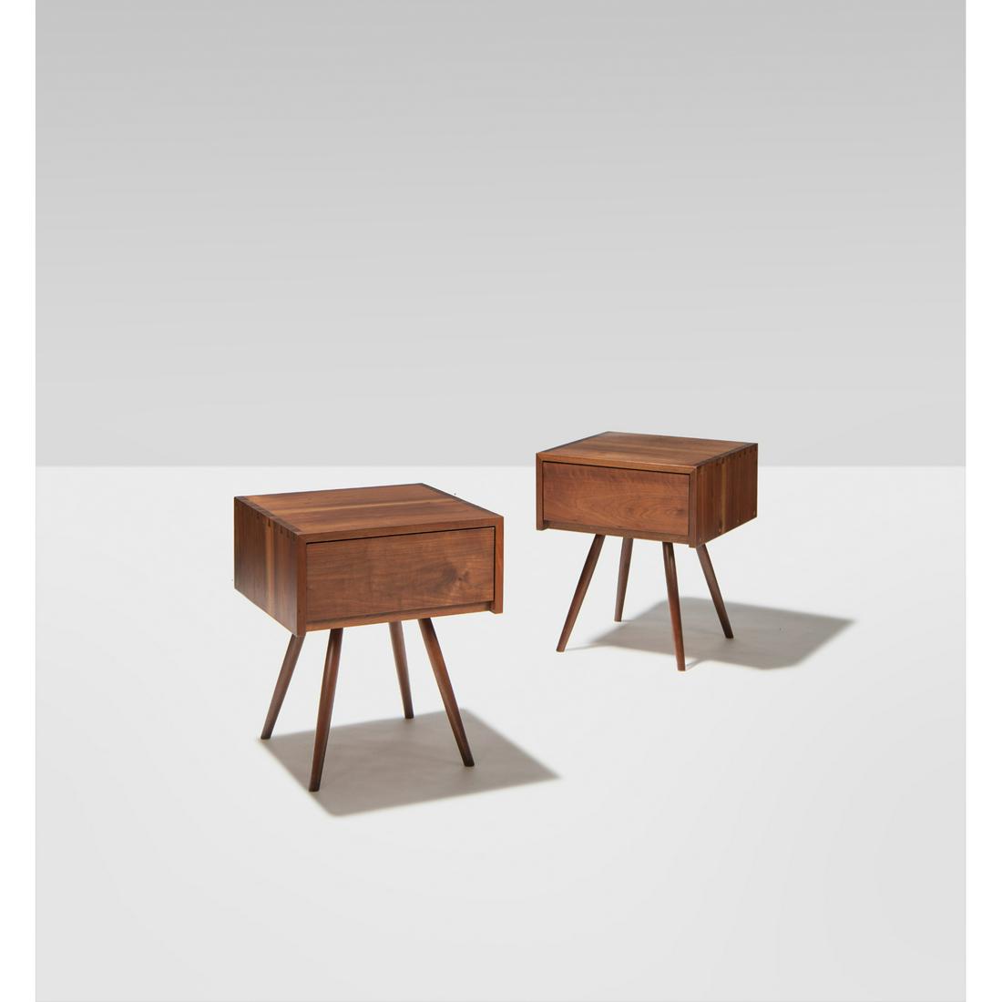 George Nakashima (1905-1990) Pair of bedside tables - Special order (1 of 3)