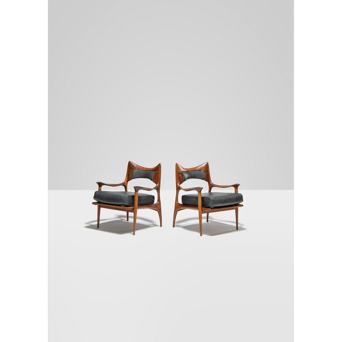 Phillip Lloyd Powell (1919-2008) Pair of armchairs - Unique piece (1 of 2)