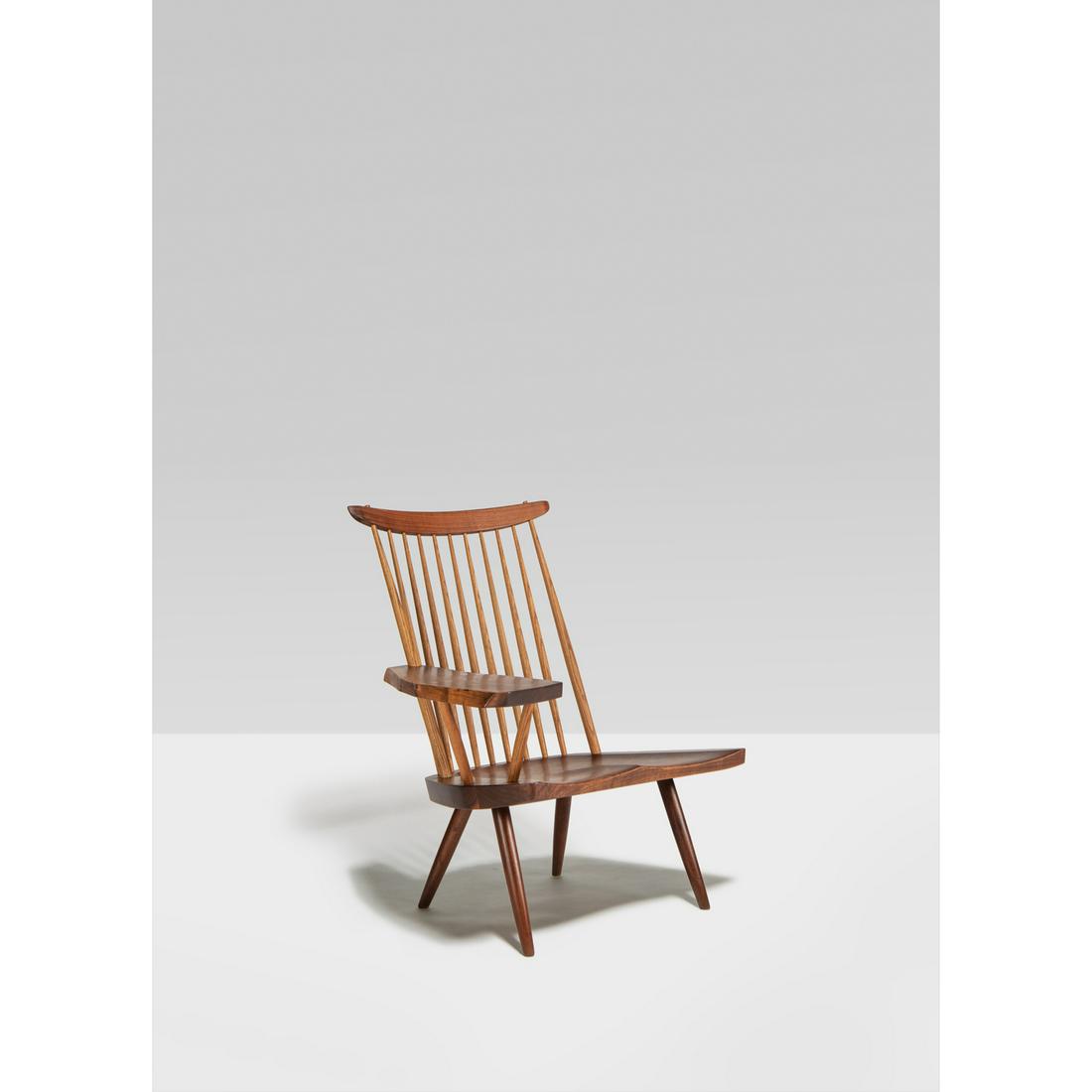 George Nakashima (1905-1990) Single arm lounge chair - Unique piece (1 of 3)