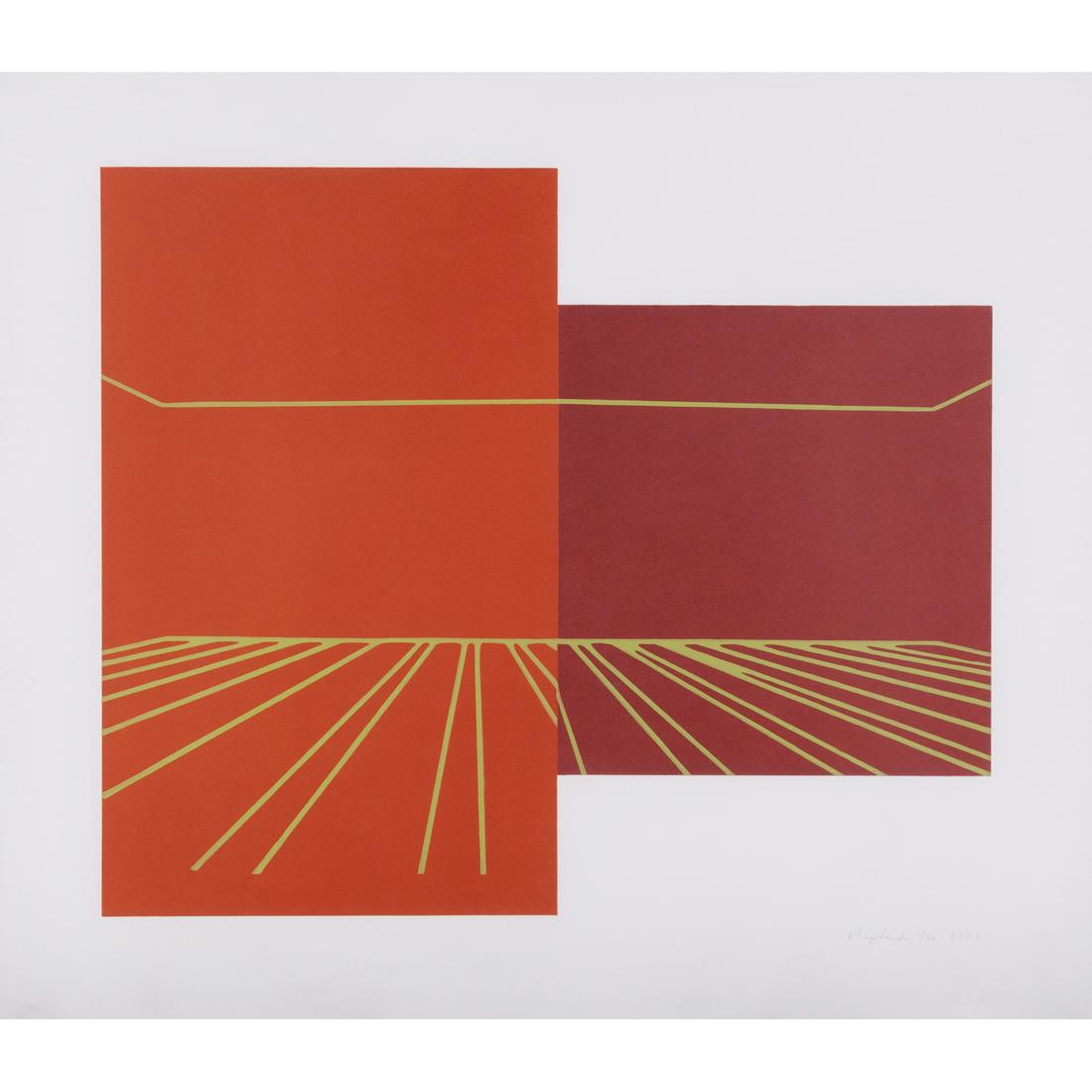 Kate Shepherd (born in 1961) Leaf glow, Berry stage - 2003: Kate Shepherd (born in 1961)Leaf glow, Berry stage - 2003Linocut on wove paperSigned, dated "2003" and numbered "3/40" in pencil74 × 85,5 cm (S) - framed