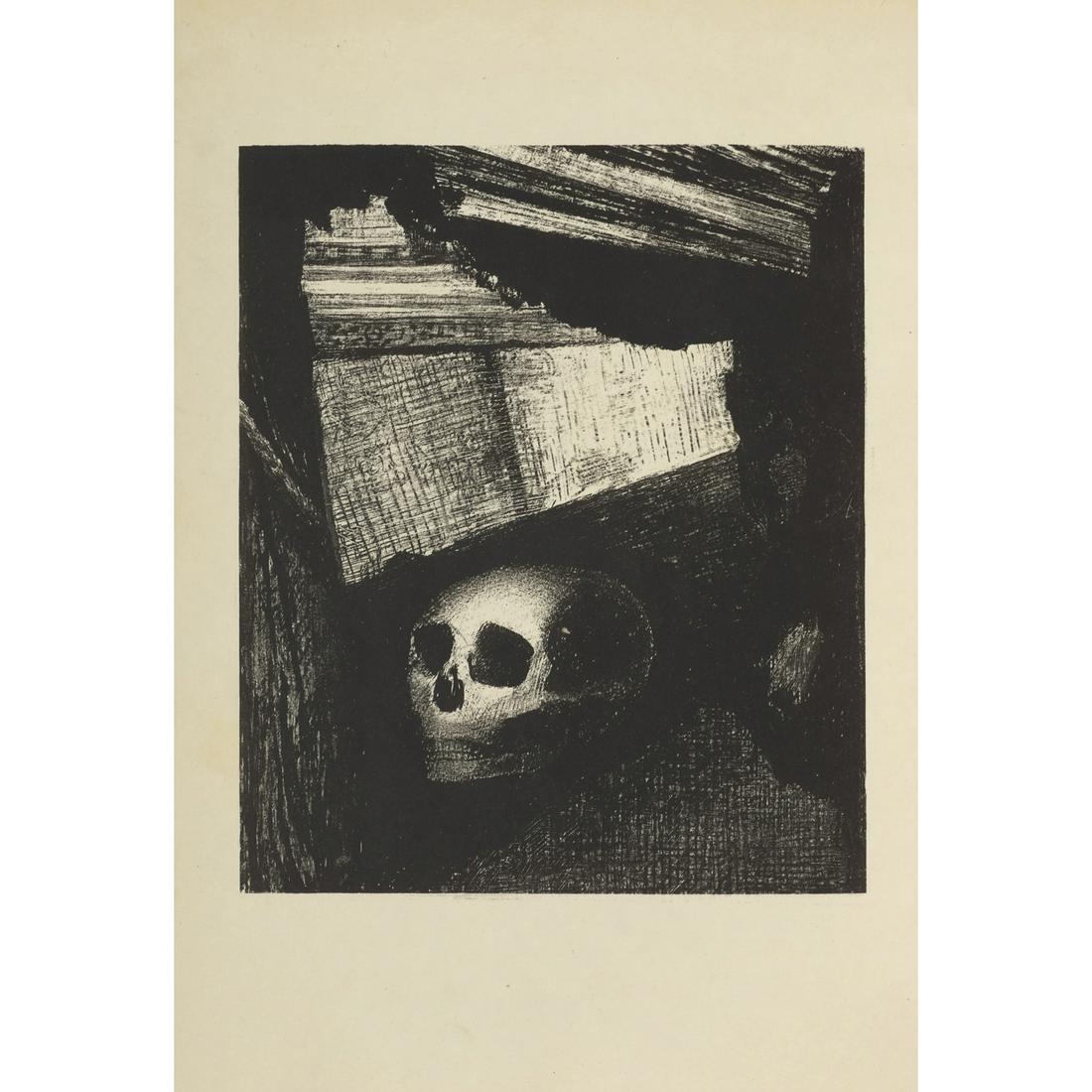 Odilon Redon (1840-1916) Edmond Picard (1836-1924): Odilon Redon (1840-1916)Edmond Picard (1836-1924)Le juré. Monodrame en cinq actesBrussels: Presses de Mme Ve Monnom, 1887Quarto (28.5 × 22.5 cm), publisher's binding by L. Claessens.First ed